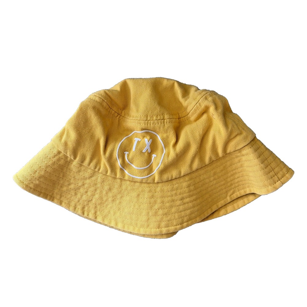 Frankie Jean Austin Texas Yellow Smiley Face Bucket Hat Acccessory‎ Unisex Youth